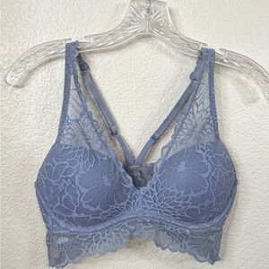 PINK Victoria's Secret Lace Bralette in Soft Blue Intimates Sleepwear - Small